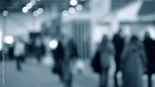 Wallpaper Mural Many people inside the large building in white colors Torontodigital.ca