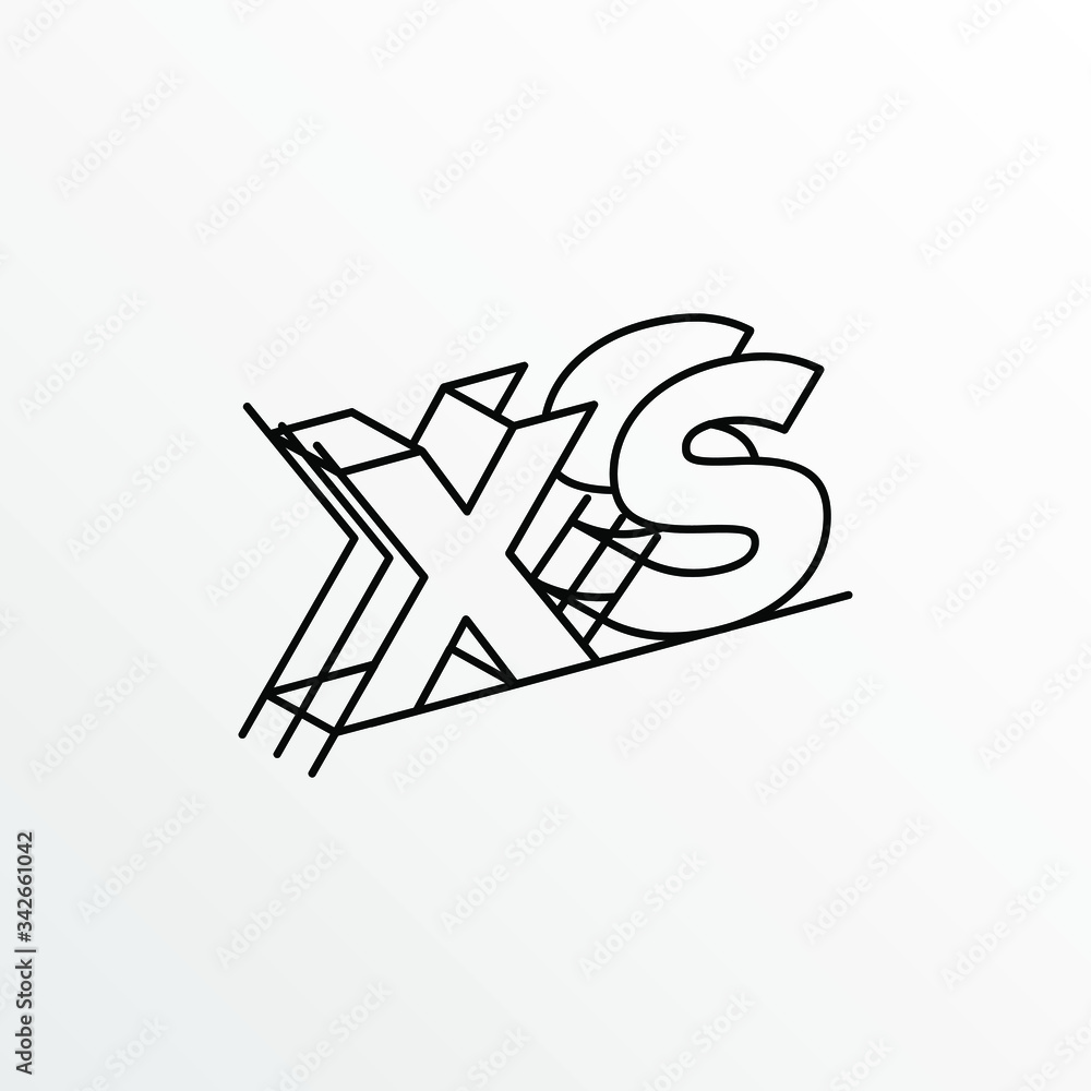 Initial Letter XS with Architecture Graphic Logo Design Initial Letter XS with Architecture Graphic Logo Design