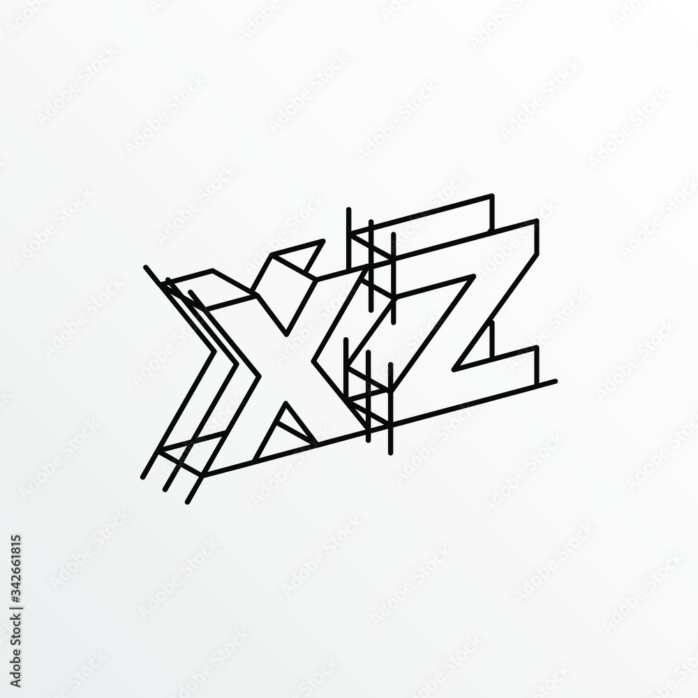 Initial Letter XZ with Architecture Graphic Logo Design Initial Letter XZ with Architecture Graphic Logo Design