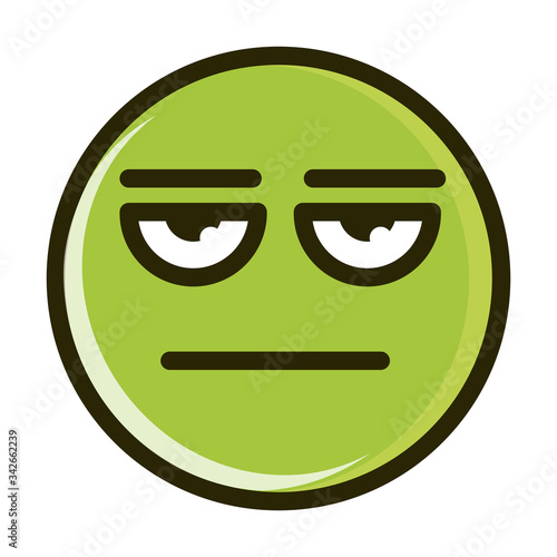 bored funny smiley emoticon face expression line and fill icon