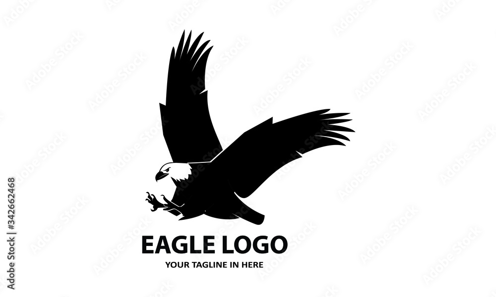 Naklejka premium silhouette A simple eagle, suitable for business symbols or logos