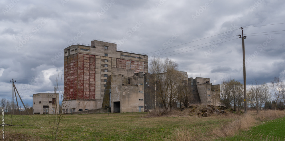 abandoned factory in the countryside