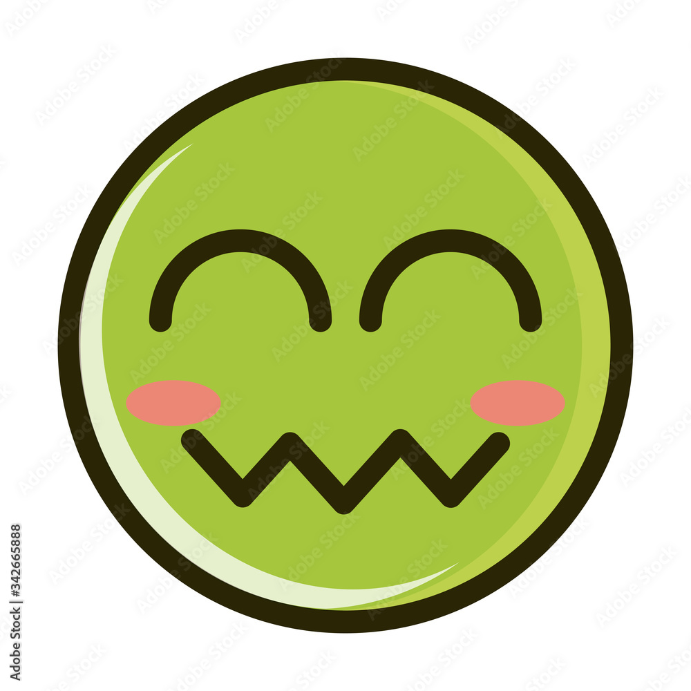 blush close eyes funny smiley emoticon face expression line and fill icon blush close eyes funny smiley emoticon face expression line and fill icon