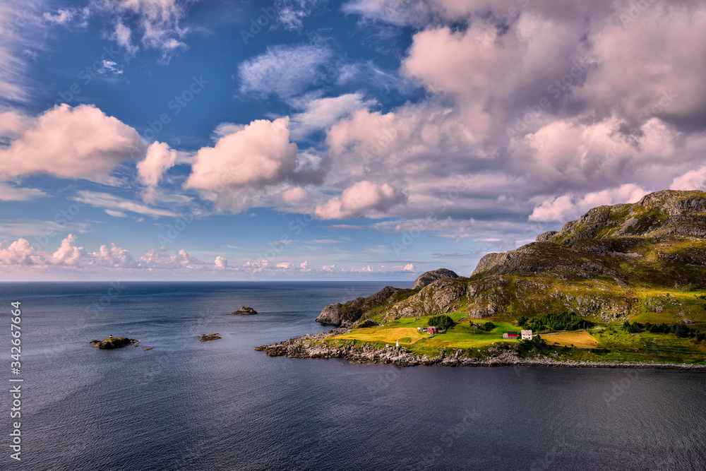 Obraz premium Central Norwegian, beautiful landscape overlooking the fjord