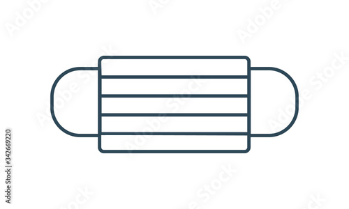 Medical mask icon for healthcare and safety