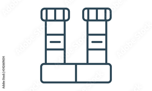 Lab tube icon for scientific testing and experiments