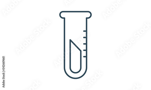 Lab tube icon for scientific testing and experiments