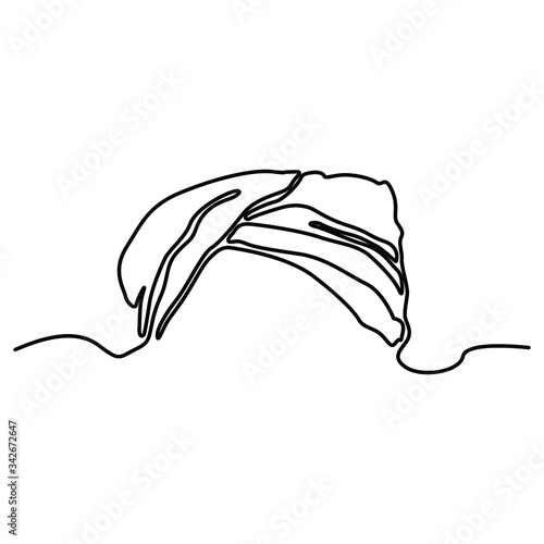 one line continuous drawing turban outline