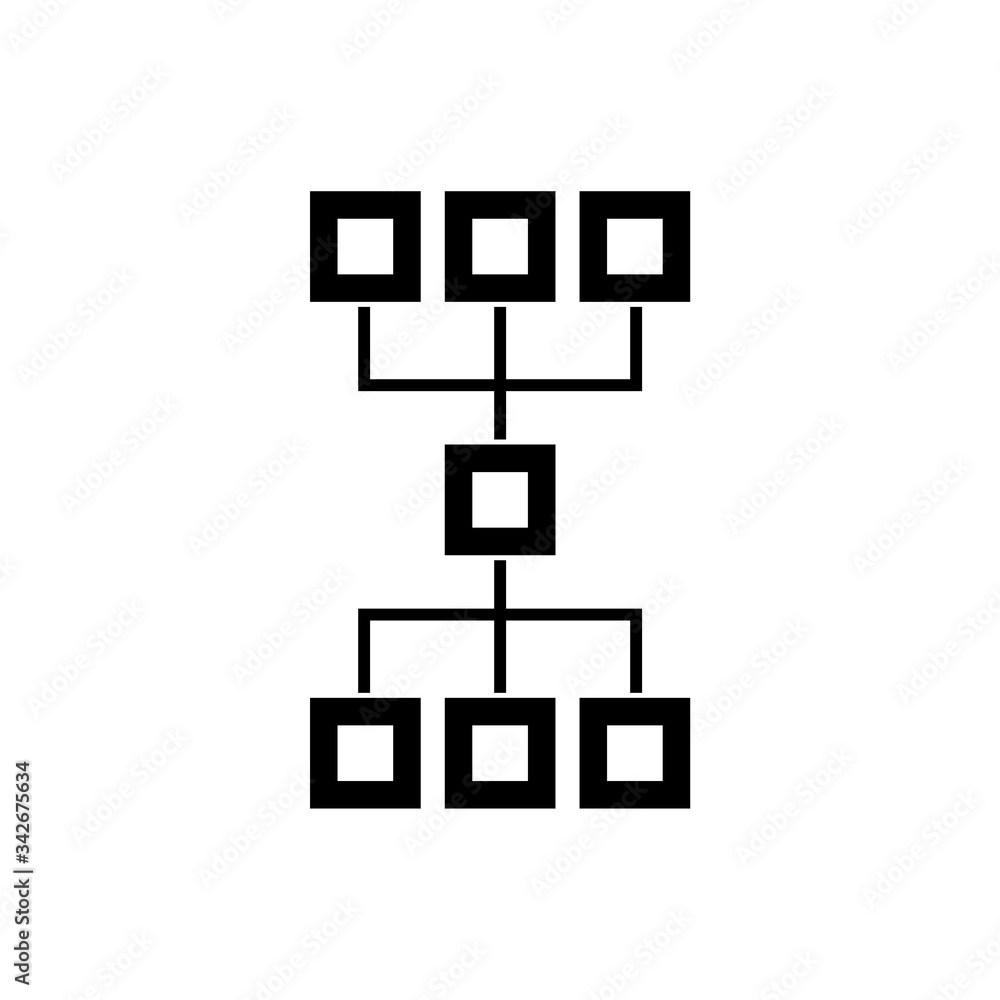 Flow chart icon isolated on white background Flow chart icon isolated on white background