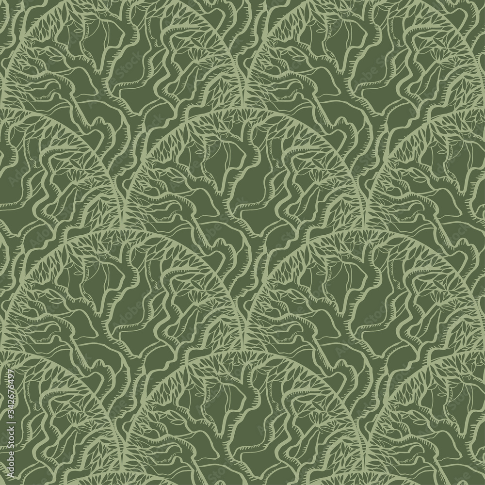 Old mediterranean olive tree seamless pattern Old mediterranean olive tree seamless pattern