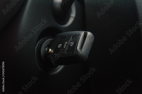 Car key in the ignition