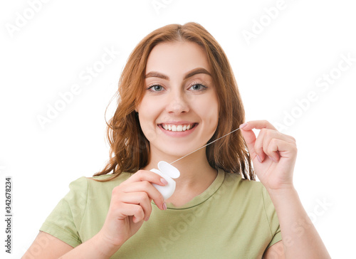 Beautiful young woman with ...