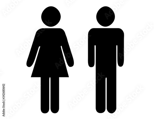 Silhouette of a woman and man on a white background.
