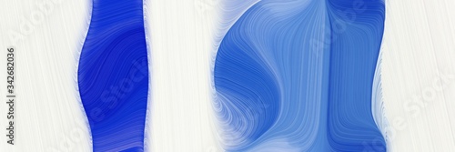 abstract flowing header with white smoke, royal blue and corn flower blue colors. fluid curved flowing waves and curves for poster or canvas