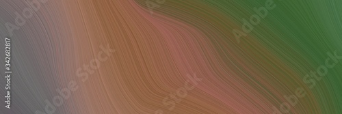 abstract flowing header design with pastel brown, dark olive green and gray gray colors. fluid curved lines with dynamic flowing waves and curves for poster or canvas