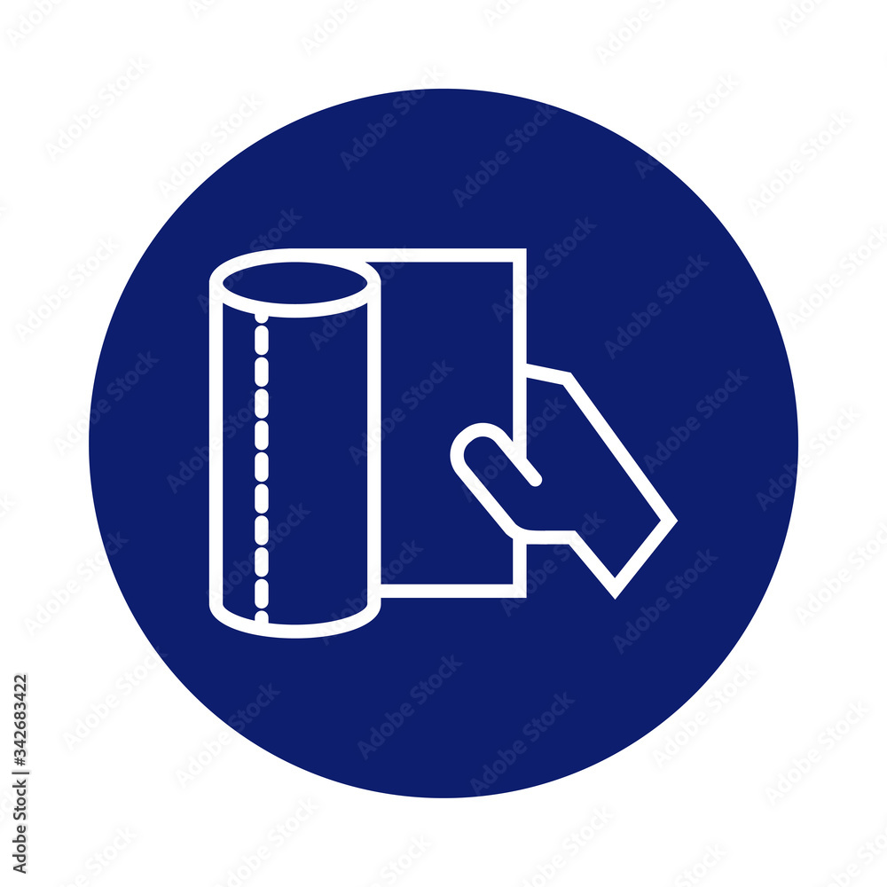 hand washing with paper roll towel block style icon hand washing with paper roll towel block style icon