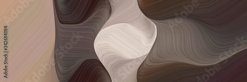 abstract modern horizontal banner with old mauve, rosy brown and pastel gray colors. fluid curved lines with dynamic flowing waves and curves for poster or canvas © Eigens