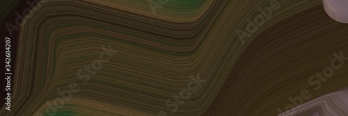 abstract modern header with very dark green, pastel brown and old mauve colors. fluid curved flowing waves and curves for poster or canvas