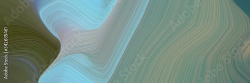 abstract moving header with gray gray, dark olive green and sky blue colors. fluid curved lines with dynamic flowing waves and curves for poster or canvas © Eigens
