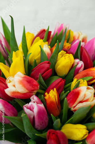 A close up of tulips