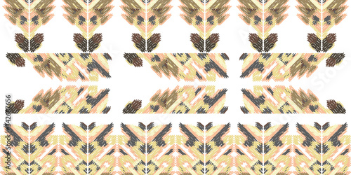 Drapery curves pagan tripe seamless pattern. Indian old surface background. Vector ornament