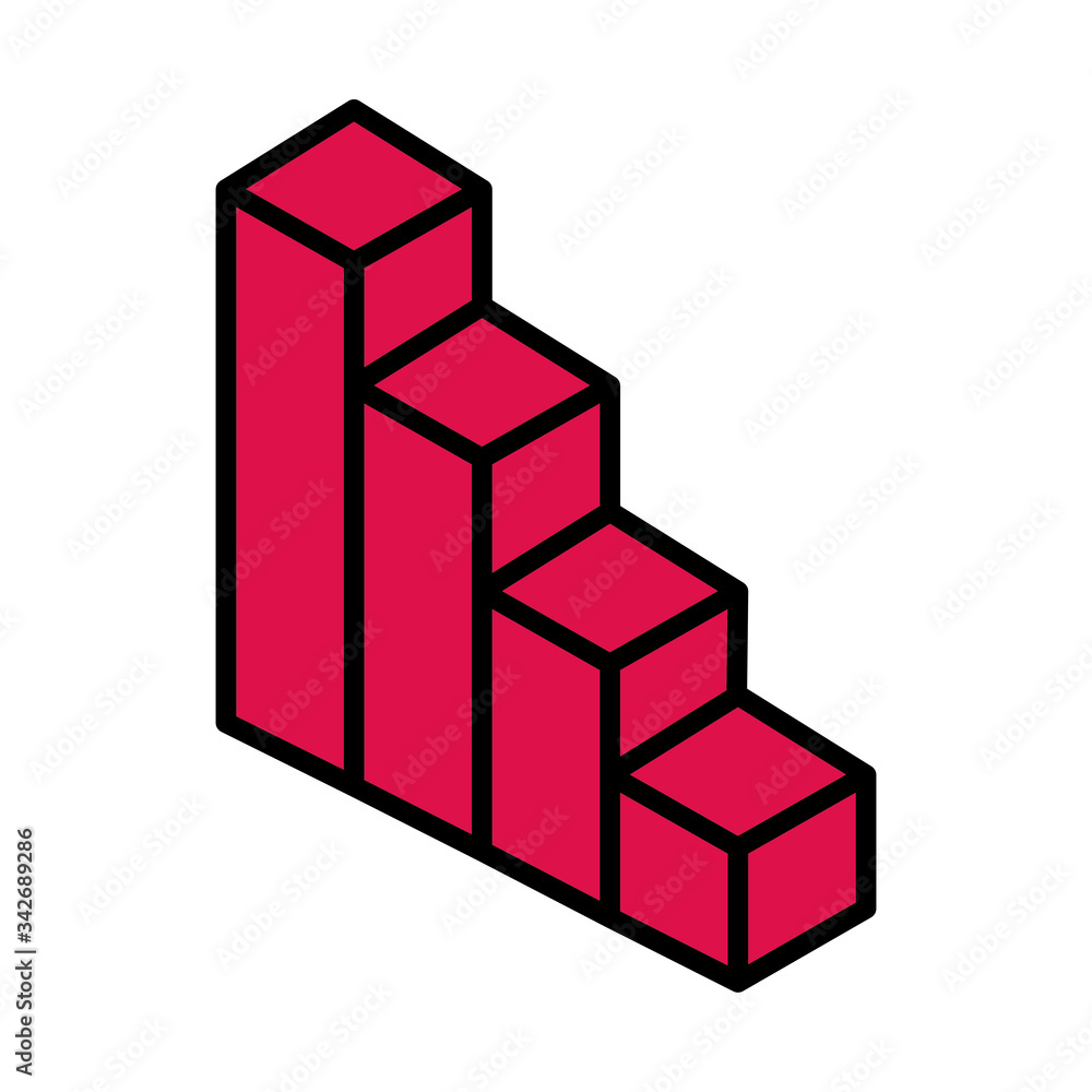 statistics bars line and fill style icon statistics bars line and fill style icon