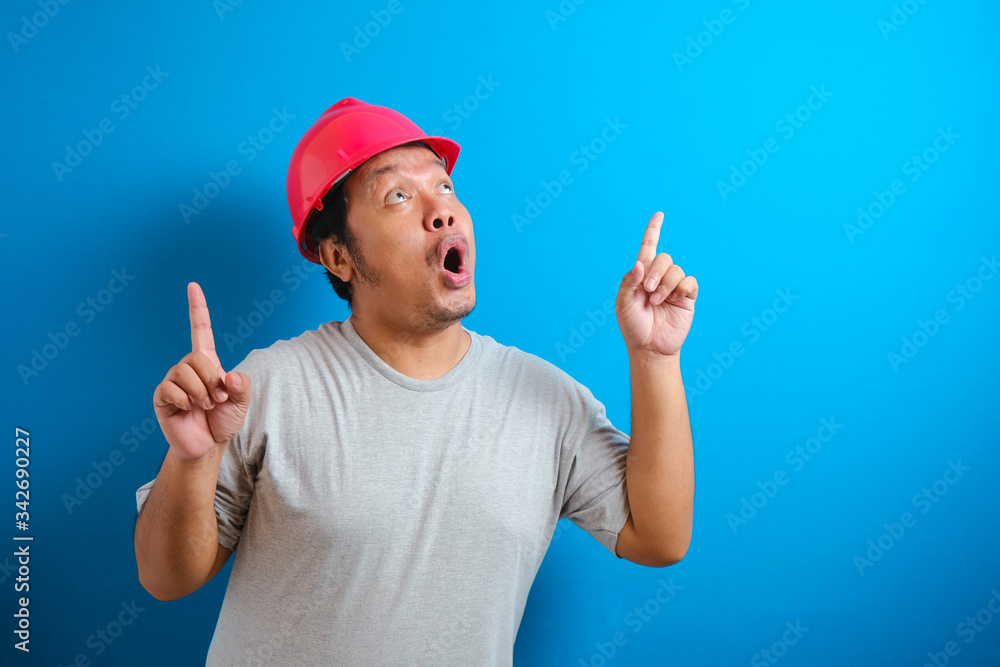 Fat Asian man wearing a helmet Fat Asian man wearing a helmet