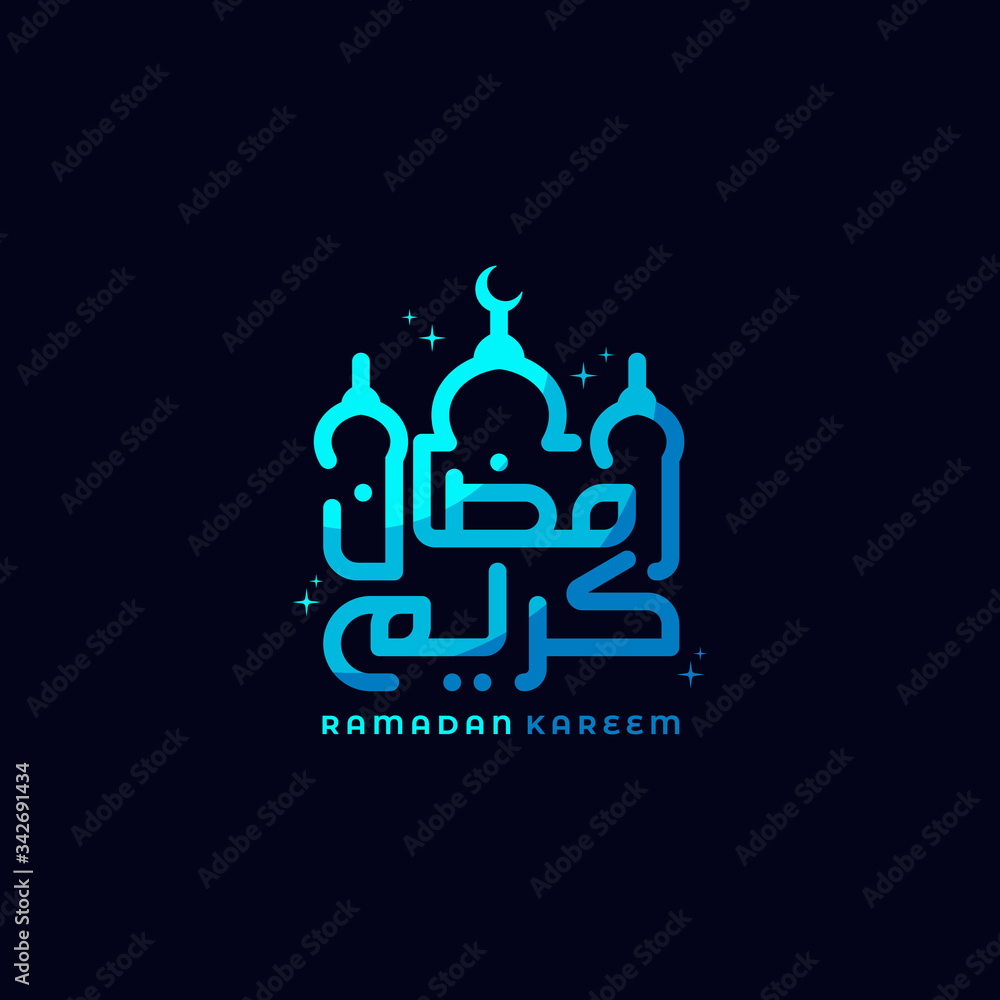 ramadan vector logo blue mosque ramadan vector logo blue mosque
