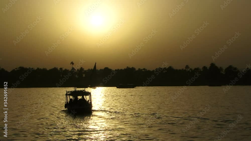 Felucca Sailing boats in the Nile river in Egypt Felucca Sailing boats in the Nile river in Egypt