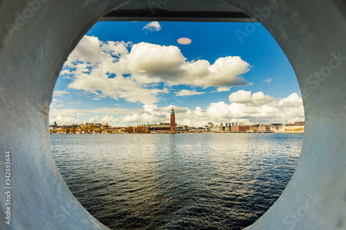 View from the ship s window. Stockholm