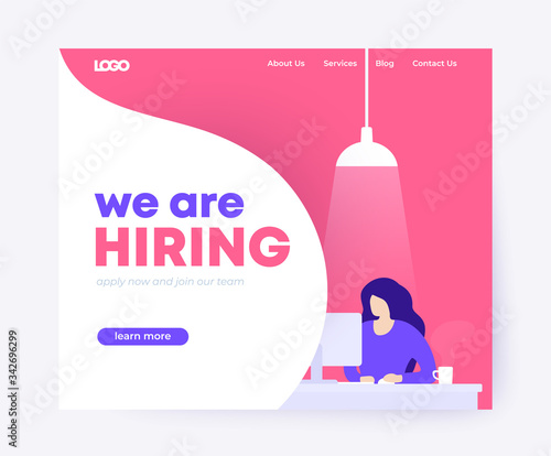 We are hiring landing page design