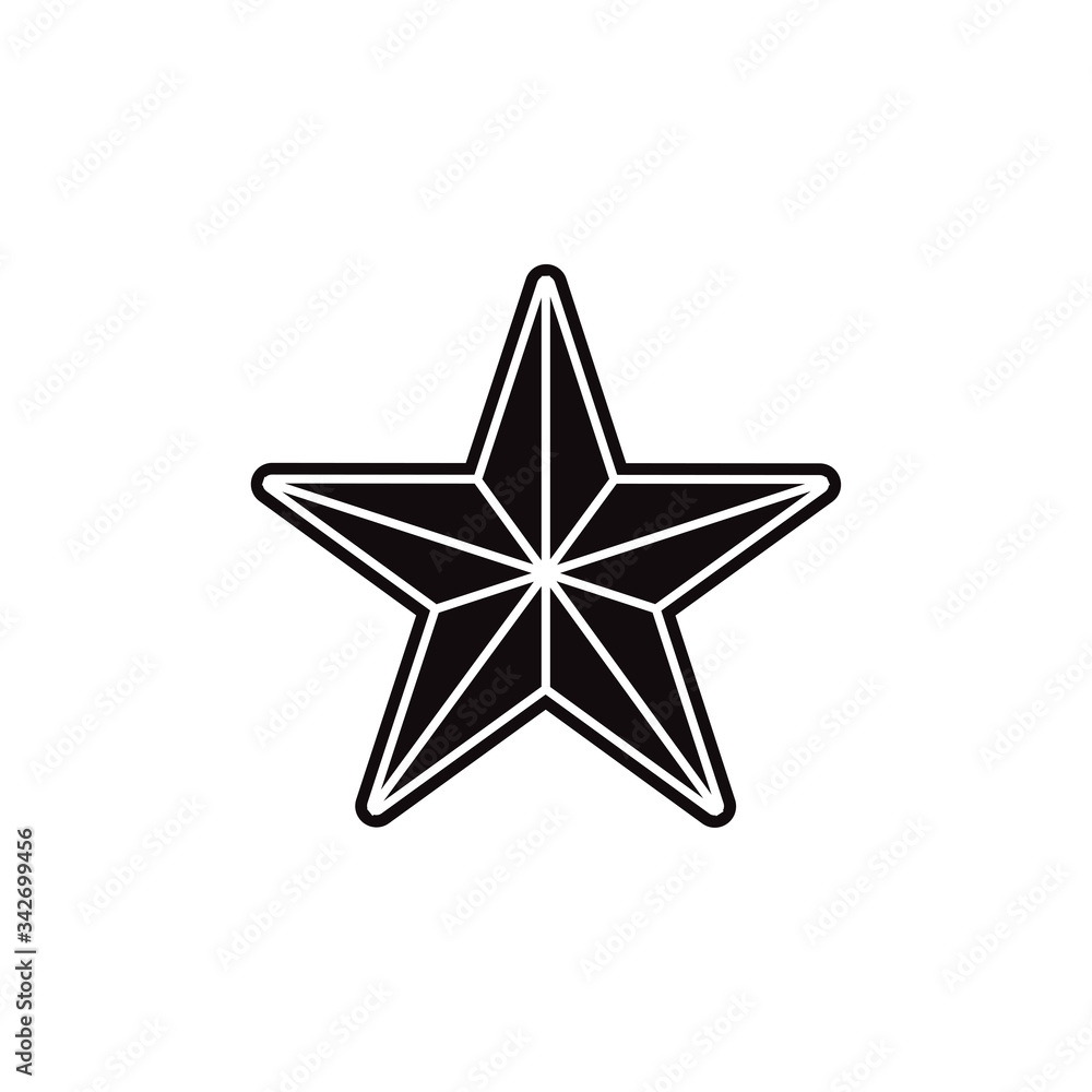 Obraz premium Star icon. Design template vector