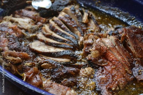 Coocked Duck meat photo