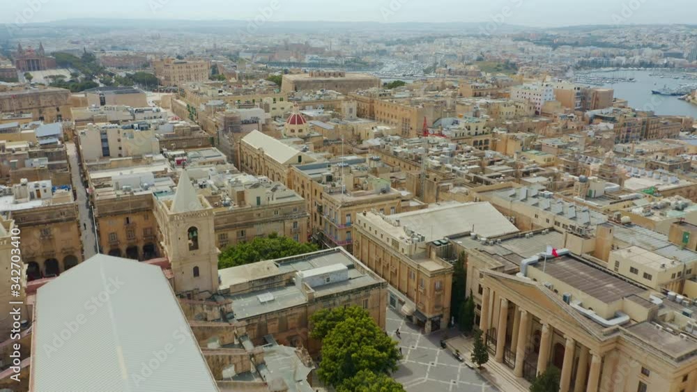 Aerial  view of  Valletta city. Malta country