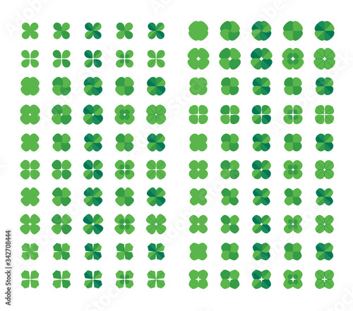 四つ葉 クローバー ベクター アイコン イラスト