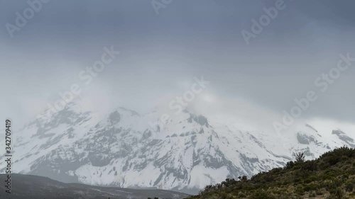 
Timelapse of clouds over volcanoes