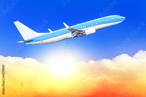 Aircraft against sky background