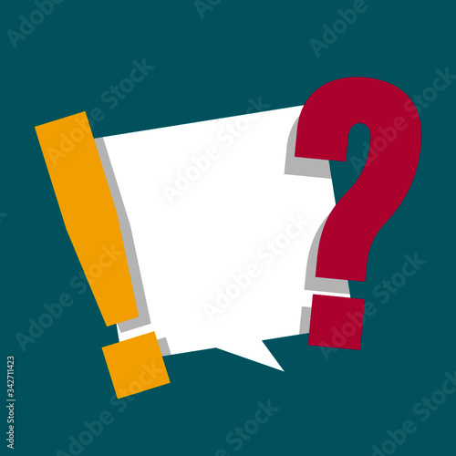 point d'exclamation et point d'interrogation- illustration vectorielle