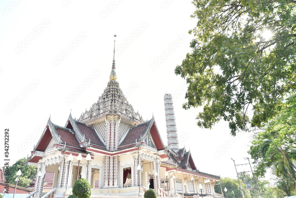 Fototapeta premium Architectural structures in temples for Buddhist cremation ceremonies
