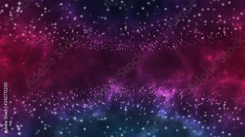 festive background with glowing particles cluster of many particles and bokeh 4k animations