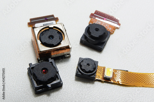 Various size of smartphone camera detached with flexible PCB
