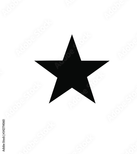black star on white background