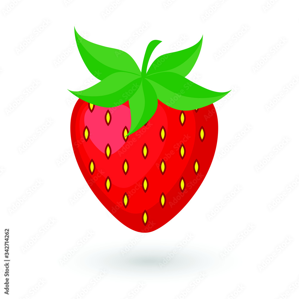 Strawberry berry on a white background. Strawberry berry on a white background.