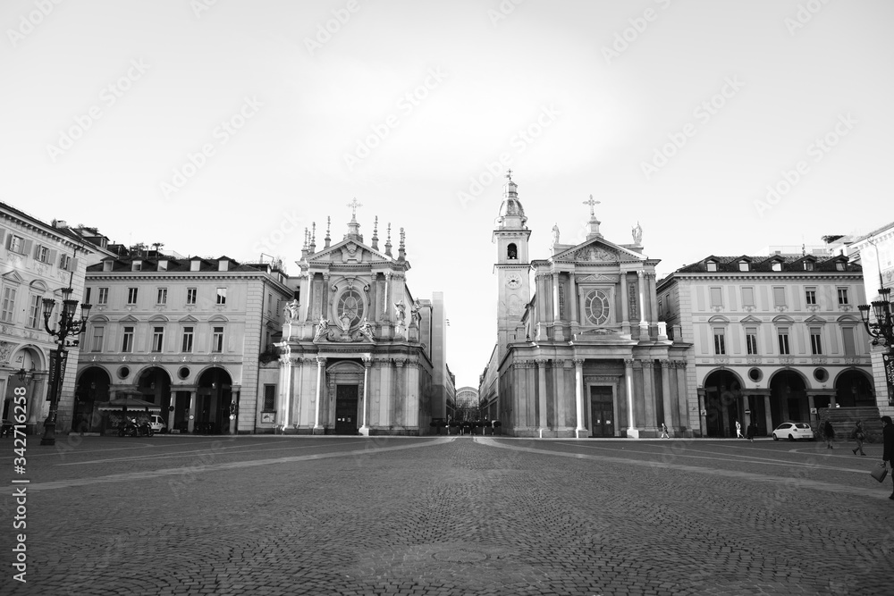 Twin churches in Turin Italy 