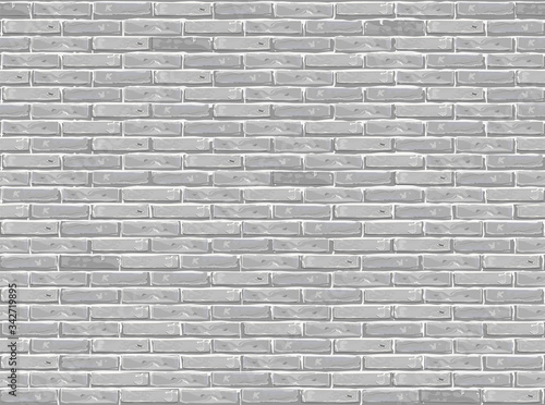 Gray brick wall pattern seamles background.