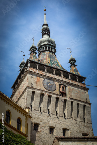 historischer Stundturm in Schäßburg in Rumänien