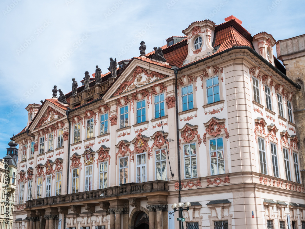 Fototapeta premium Goltz-Kinsky Palace on Old Town Square in Prague, Czech Republic