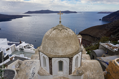 View of Therasia Island from Santorini