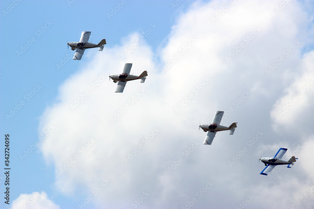 Fototapeta premium Planes during the demonstration flight