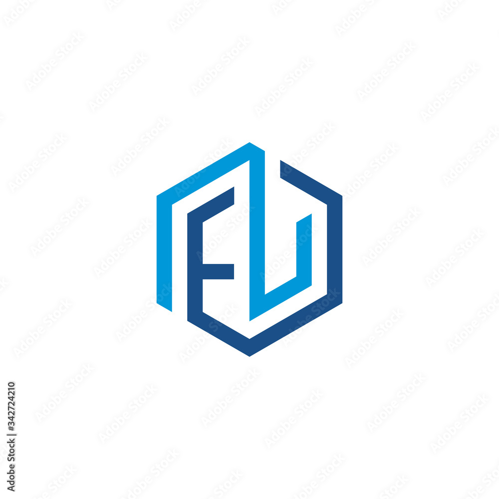 elegant letter e and l with hexagon shape for company logo design template elegant letter e and l with hexagon shape for company logo design template